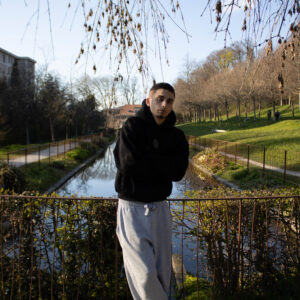 Accueil black oversize hoodie